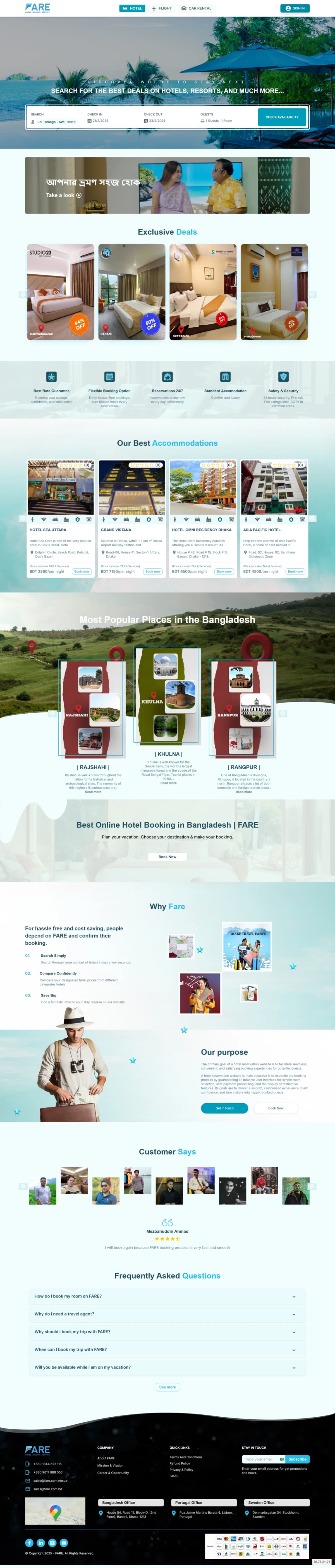 FARE – Travel Booking Platform